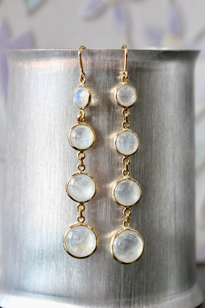 Moonstone Earrings Fancy Flea Antiques