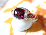 Bellarri Rhodolite Garnet Ring with Diamonds