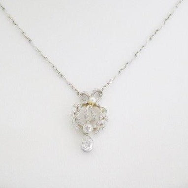 Diamond and Pearl Pendant