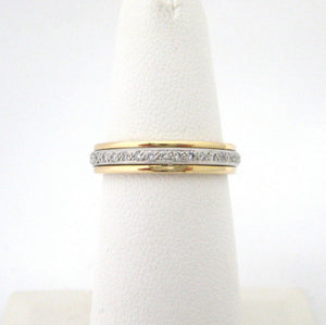 Eternity Band with Center Channel of Small Diamonds