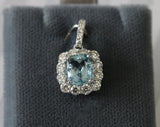 Alluring  ~ Aquamarine & Diamond Pendant