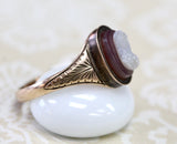 Stone Cameo Ring ~ VINTAGE
