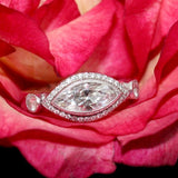 Hand-crafted  Marquis Diamond Engagement Ring