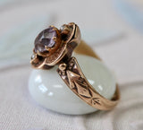 Victorian ~ Amethyst Ring in Rose Gold