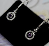 Alluring ~ Amethyst & Diamond Earrings