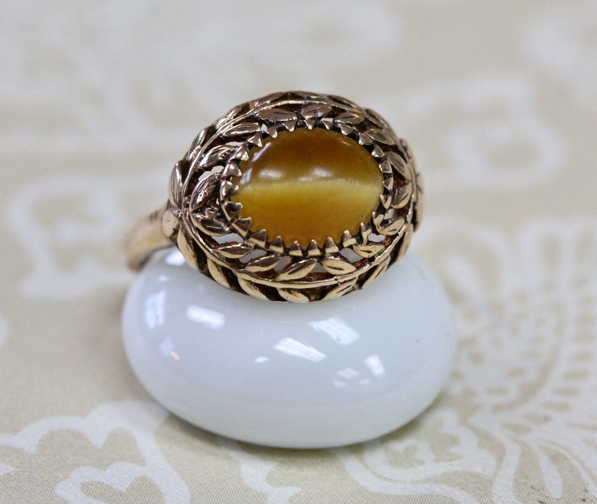 Vintage Tiger Eye Ring Fancy Flea Antiques