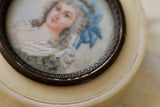 Ladies Antique Ivory Patch Box, signed by artist