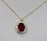 Rhodolite Garnet & Diamond Necklace
