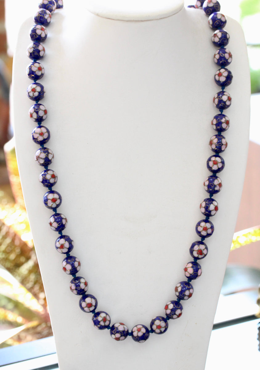 Cloisonne on sale bead necklace