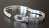 Sterling Silver & Marcasite Bracelet ~ BANGLE