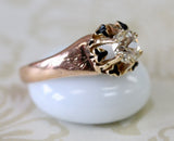 Diamond Ring with Enamel Accents ~ CIRCA 1880