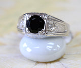 Men's DIamond & Sapphire Ring