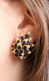 Designer "Hammerman Brothers" Sapphire & Diamond Earrings