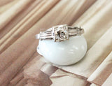 Engagement Ring with Transitional Cut Diamond ~ VINTAGE