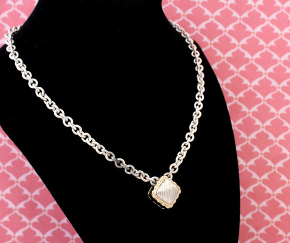 Edgy & Chic ~ Sterling Silver Necklace