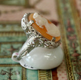 Winsome ~ Vintage Shell Cameo Ring