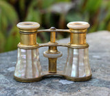 Mother of Pearl & Brass OPERA Glasses  ~ Antique