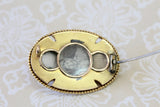 Moonstone & Pearl Enamel and Gold Pin/Locket ~ Circa 1880