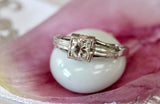 Engagement Ring with Transitional Cut Diamond ~ VINTAGE