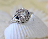 Diamond & Sapphire Ring ~ ANTIQUE