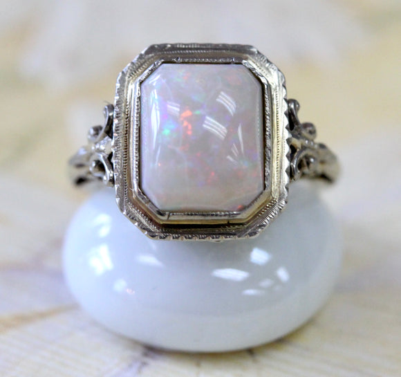 Antique Opal and Diamond Ring | Antique and Vintage Opal Jewelry - Antique  Jewelry | Vintage Rings | Faberge EggsAntique Jewelry | Vintage Rings |  Faberge Eggs