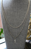 Sterling Silver Watch Chain Necklace ~ ANTIQUE