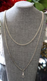Sterling Silver Watch Chain Necklace ~ ANTIQUE