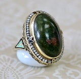 Turquoise & Seed Pearl Ring ~ VINTAGE