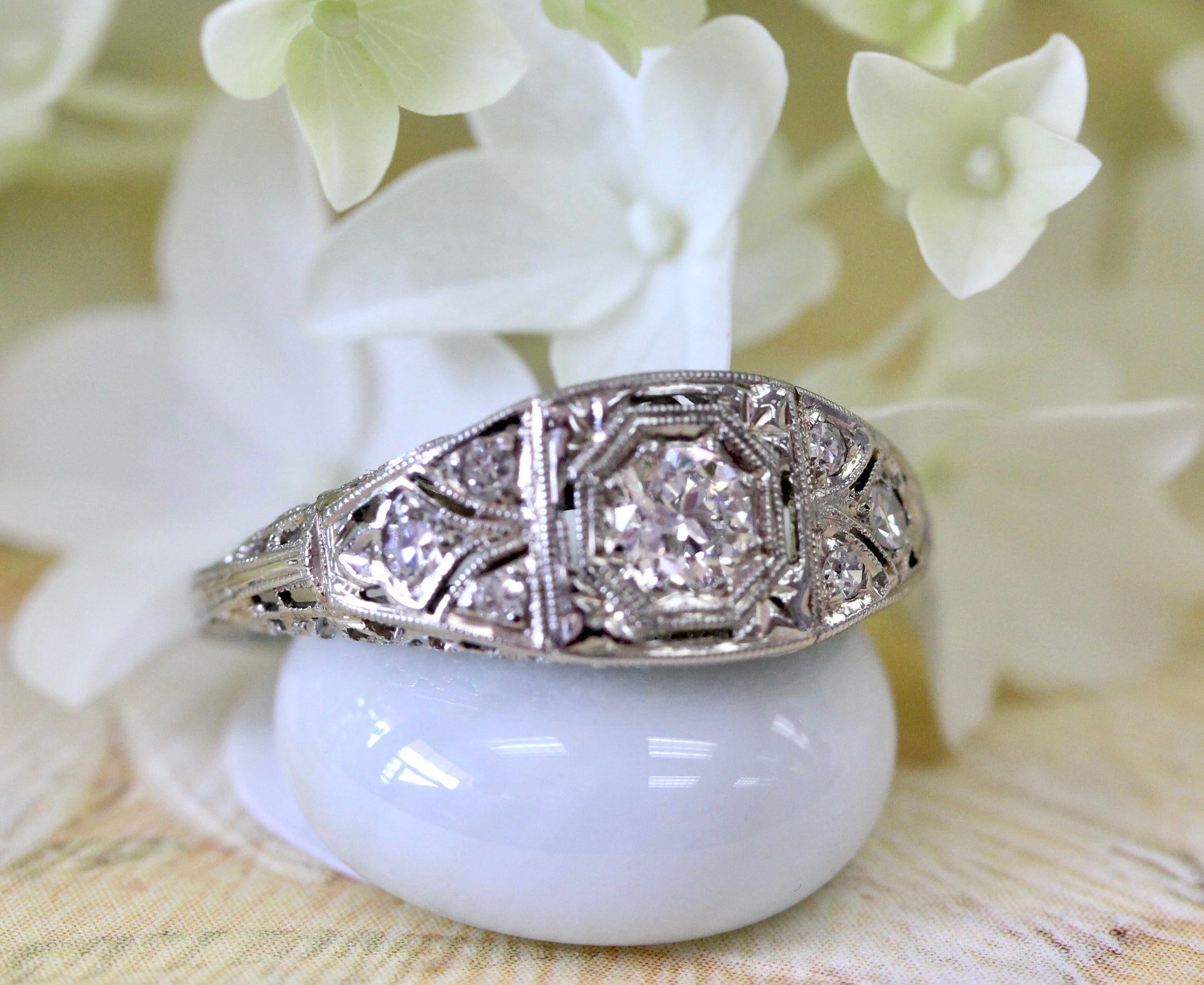 Diamond right hand ring vintage Clearance