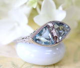 Aquamarine Ring with Vintage Flair