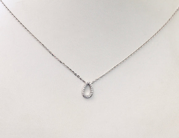 Diamond Pendant Necklace ~ White Gold