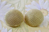 Dome Shaped Gold Earrings ~ CLIP ON