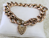 ANTIQUE English Bracelet with Heart Clasp