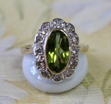 Peridot & Diamond Ring ~ VINTAGE