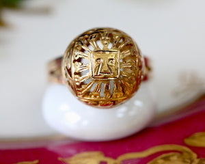 Peruvian Inspired Dome Shaped Ring