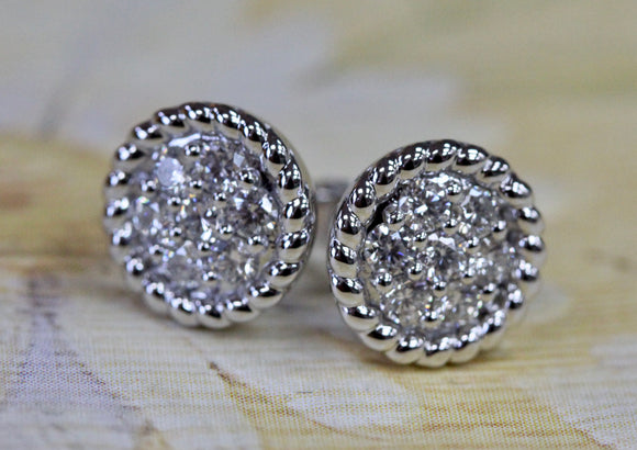 Diamond Stud Earrings ~ SPARKLY