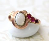 Opal & Ruby Ring ~ VINTAGE