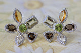 Diamond & Genuine Stone Earrings