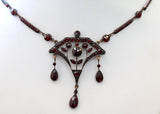 Arts & Crafts Era Garnet Necklace