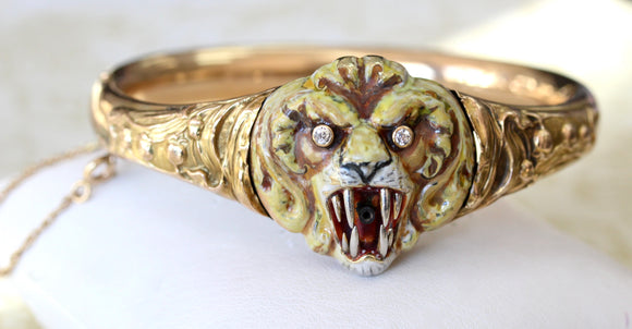 Tiger Bangle Bracelet ~ Art Nouveau