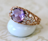 AMETHYST & Diamond Ring