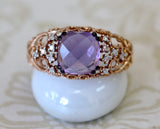 AMETHYST & Diamond Ring