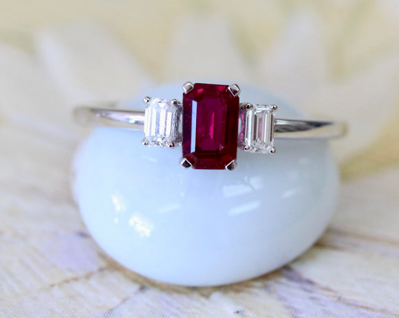 Ruby & Diamond Ring ~ Contemporary
