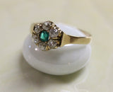 Emerald & Diamond Ring ~ CIRCA 1875