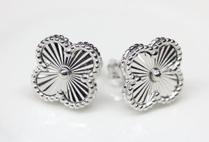 Sterling Silver "Petal" Stud Earrings