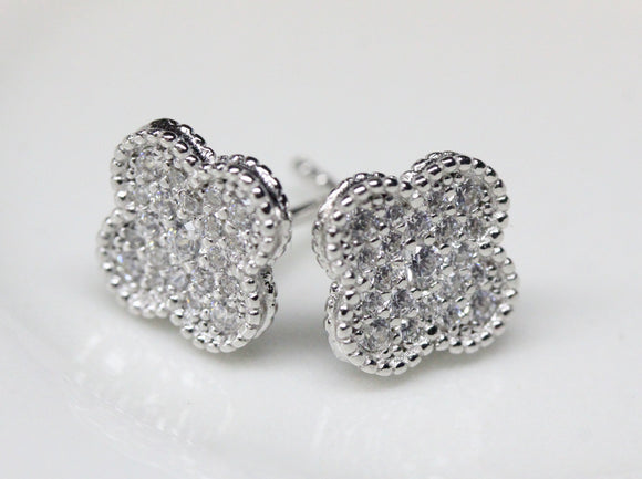 Sterling Silver & Cubic Zirconia Stud Earrings