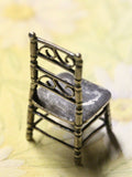 Sterling Silver Dollhouse Chair ~ ANTIQUE