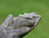 Double Row Diamond Bangle with Flower Accents