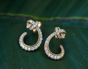 Diamond Swirl Earrings