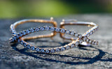 Diamond Bangle Bracelet ~ Rose Gold